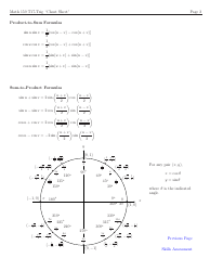 Trigonometry Cheat Sheet, Page 2