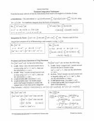 Calculus Cheat Sheet - Limits, Derivatives, Integrals, Page 8