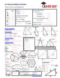 Math Formulas Cheat Sheet - Roots, Powers and Exponents, Page 2