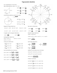 Document preview: Trigonometric Identities Cheat Sheet - Mvcc Learning Commons