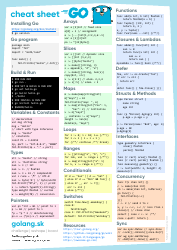 Document preview: Golang Cheat Sheet - Varicolored