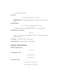Logic Cheat Sheet, Page 2