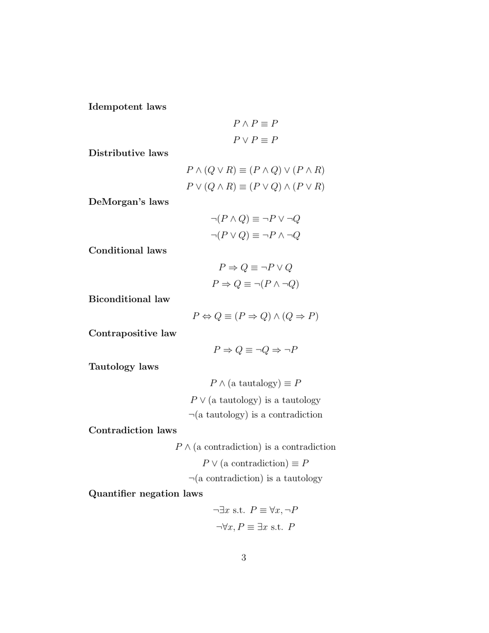 Logic Cheat Sheet Download Printable PDF | Templateroller