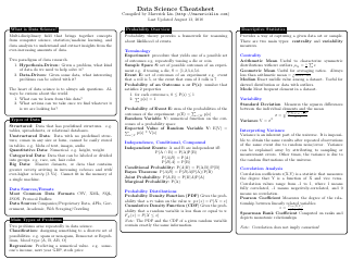 Document preview: Data Science Cheat Sheet
