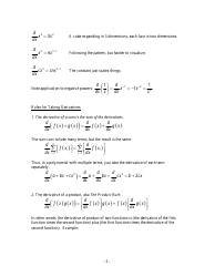 Differential Calculus Cheat Sheet - Paul a. Jargowsky, Page 2