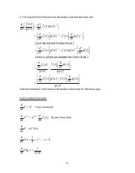 Differential Calculus Cheat Sheet - Paul a. Jargowsky, Page 4