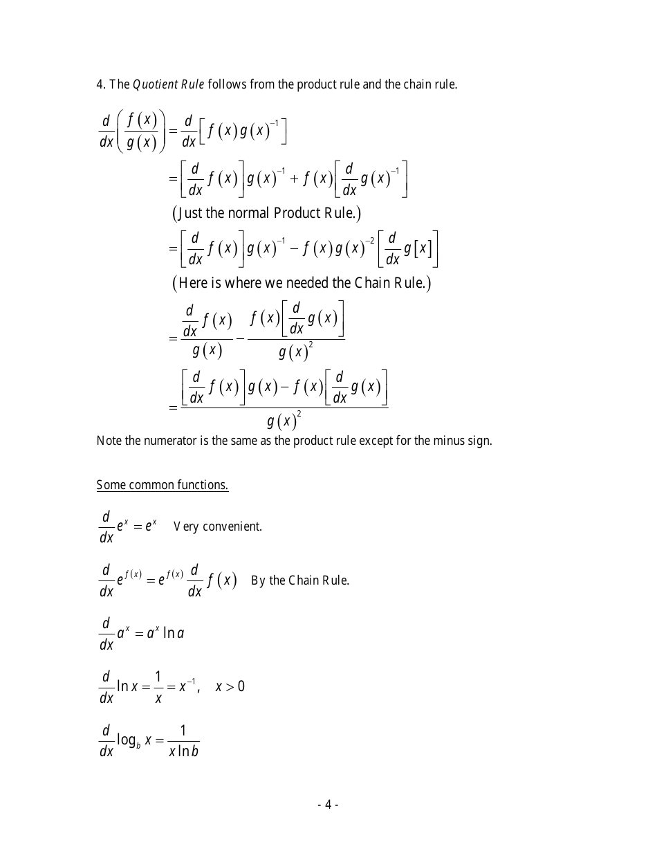 Differential Calculus Cheat Sheet Paul a. Jargowsky Download Printable PDF Templateroller