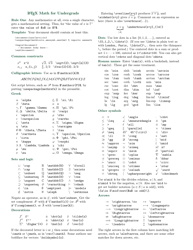 Document preview: Latex Math for Undergrads Cheat Sheet