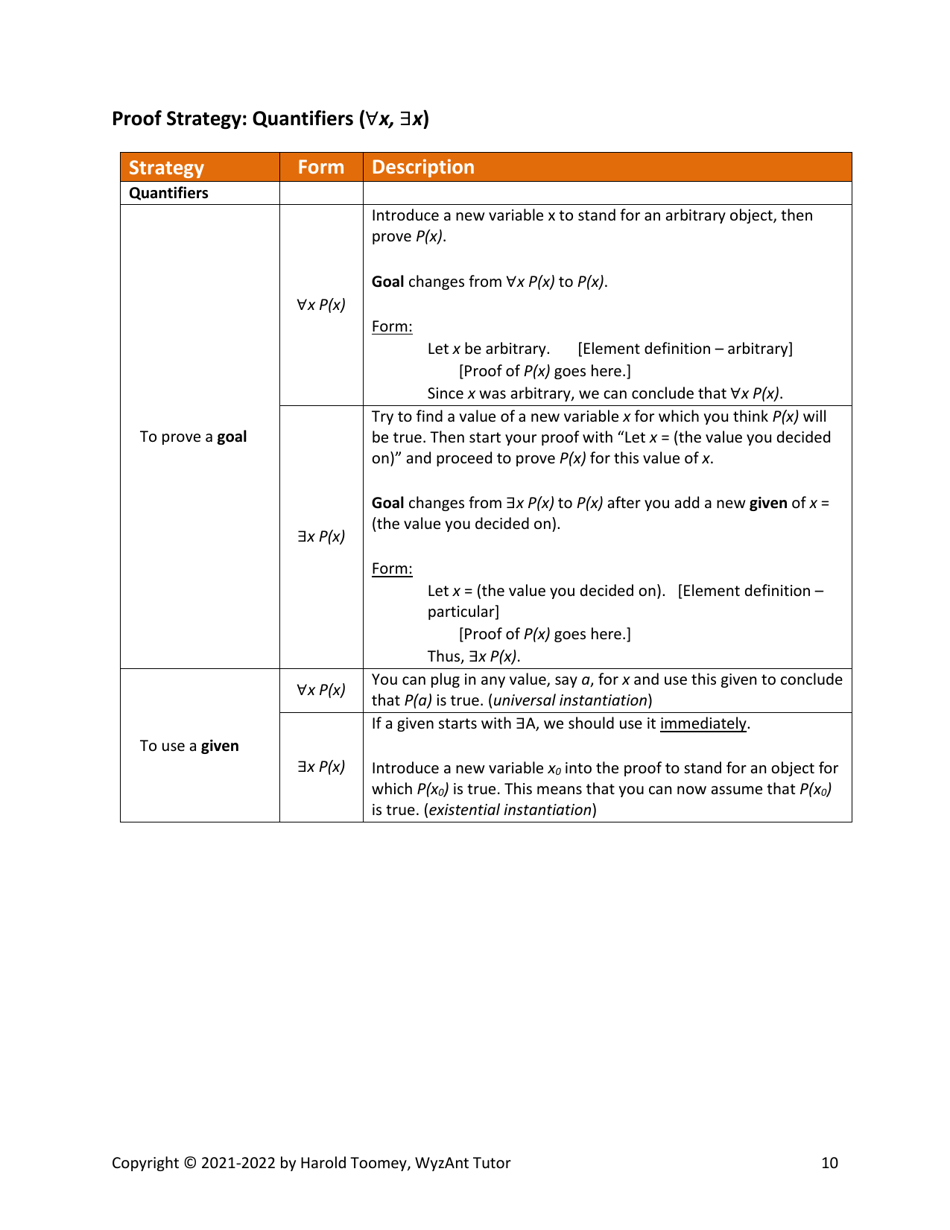 Math Proofs Cheat Sheet - Harold Toomey, Page 10