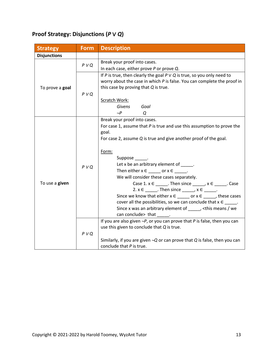 Math Proofs Cheat Sheet - Harold Toomey, Page 13