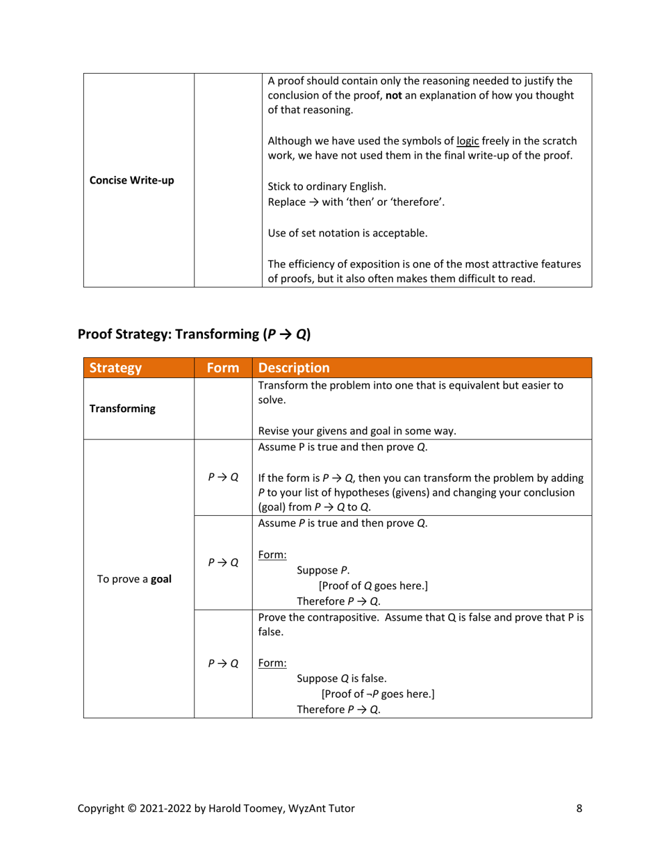 Math Proofs Cheat Sheet - Harold Toomey, Page 8