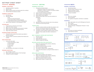 Document preview: Sat/Psat Cheat Sheet