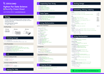 Document preview: Numpy Cheat Sheet