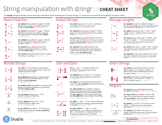 Stringr Cheat Sheet