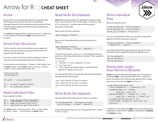 Document preview: Apache Arrow Cheat Sheet