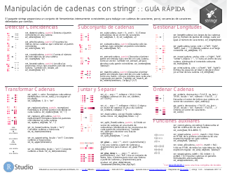 Document preview: Stringr Cheat Sheet (Spanish)