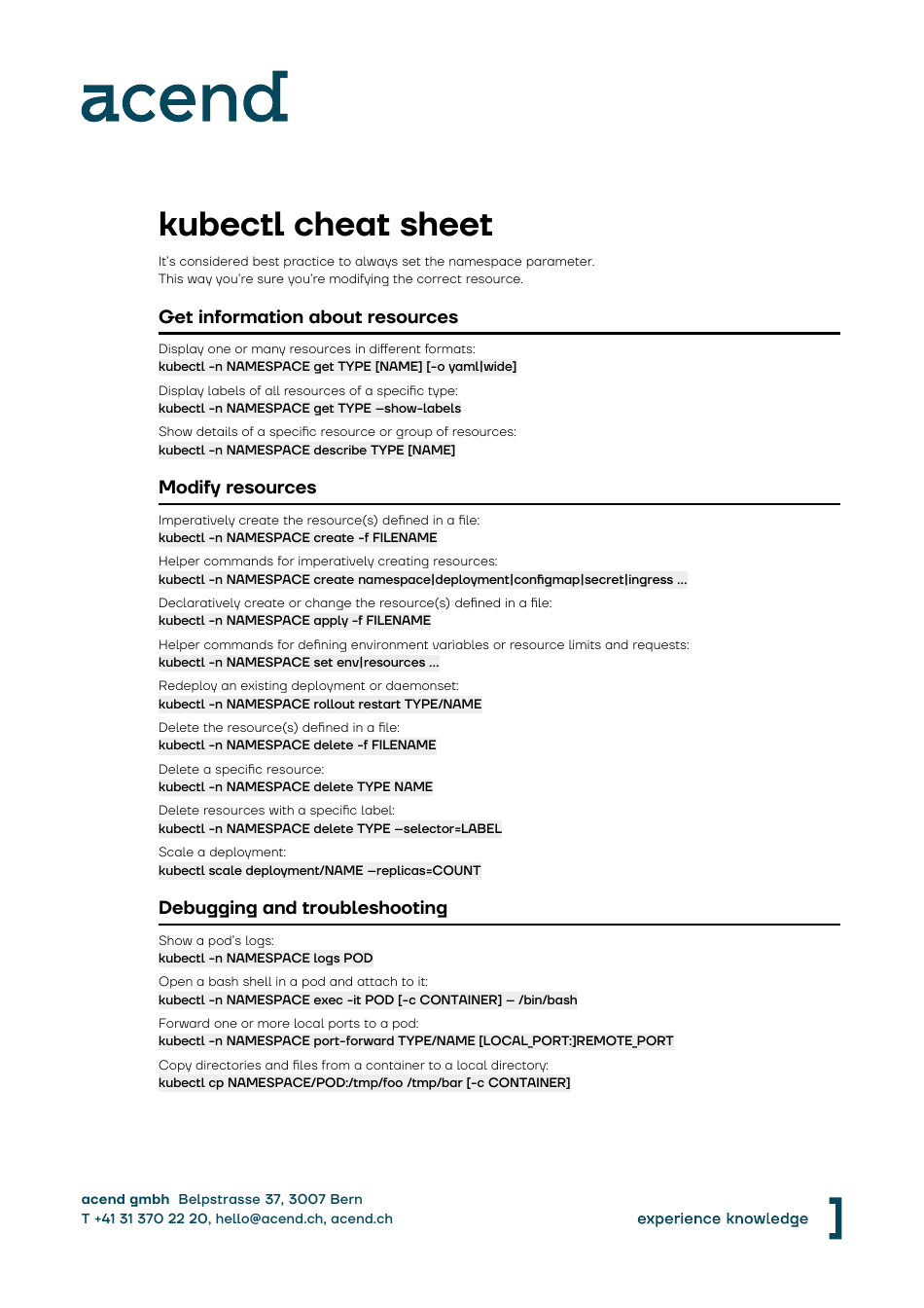 Kubernetes Cheat Sheet - Kubectl Download Printable PDF | Templateroller