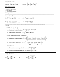 Ap Calculus Bc Formula Sheet, Page 4
