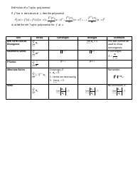 Ap Calculus Bc Formula Sheet, Page 5