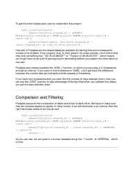 Postgresql Cheat Sheet - Working With Time, Page 2