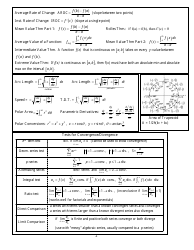 Bc Calculus Cheat Sheet, Page 2
