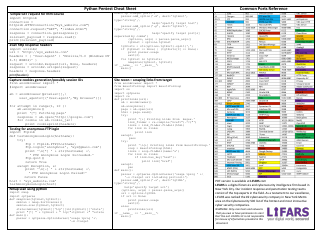 Document preview: Python Pentest Cheat Sheet