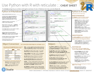 Document preview: Python Cheat Sheet - R Reticulate