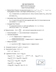 Cbc Math 2412-precalculus Exam Formula Sheet, Page 3