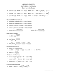 Cbc Math 2412-precalculus Exam Formula Sheet, Page 6