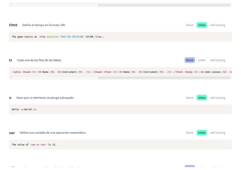 Html Cheatsheet (Spanish), Page 19