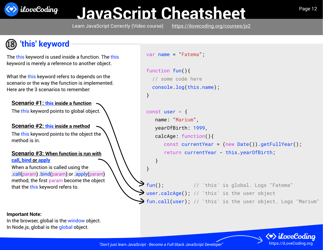 Javascript Cheatsheet - I Love Coding, Page 12