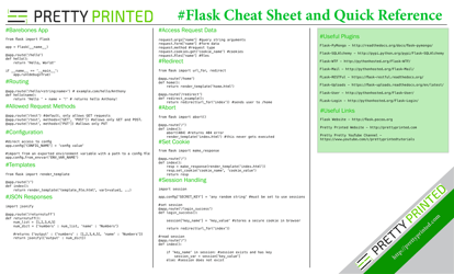 Document preview: Flask Cheat Sheet and Quick Reference