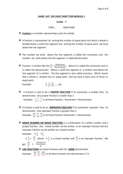 Document preview: Math Cheat Sheet - Fractions