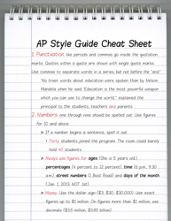 Ap Style Guide Cheat Sheet