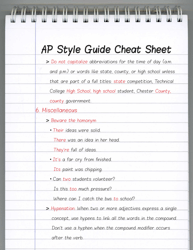 Ap Style Guide Cheat Sheet, Page 4