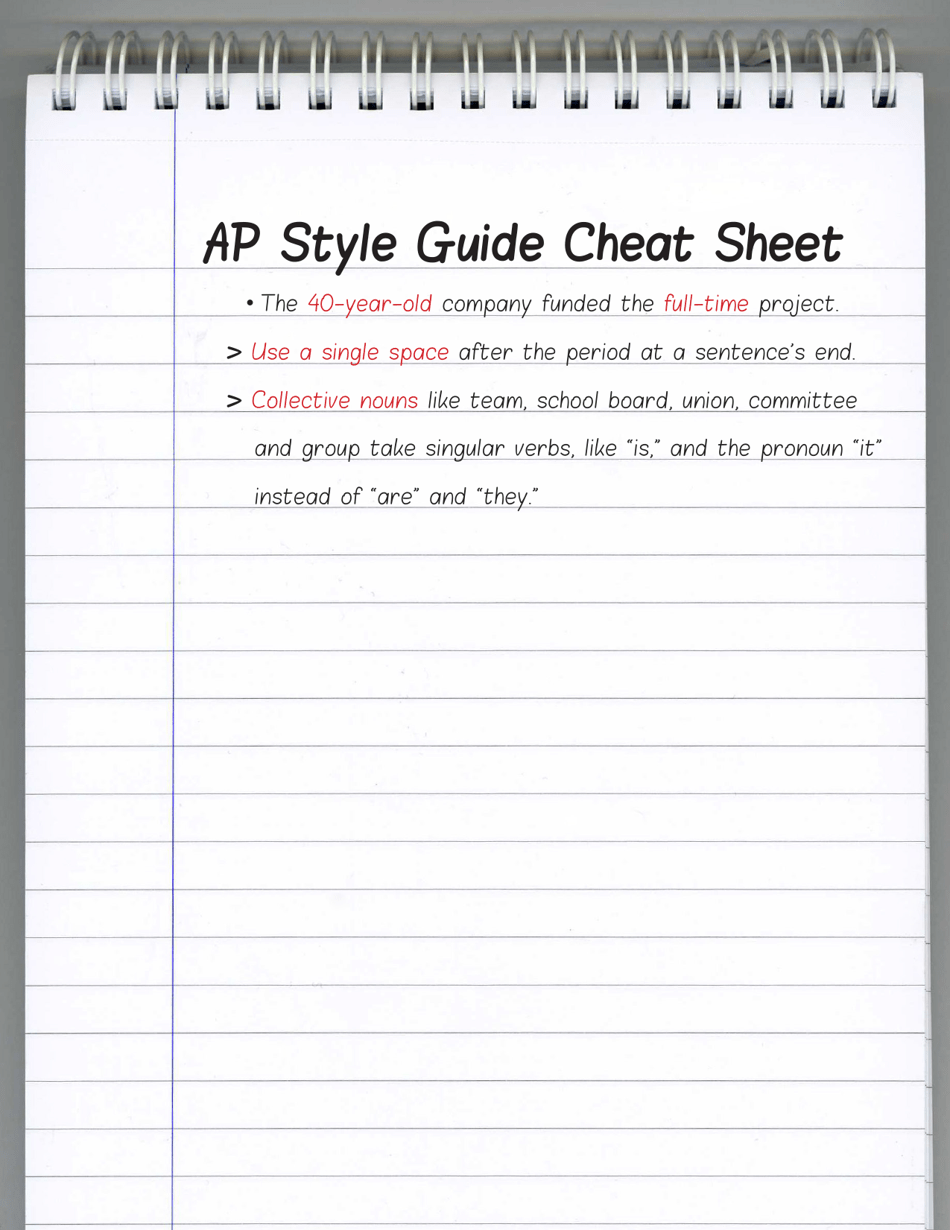 Ap Style Guide Cheat Sheet, Page 5