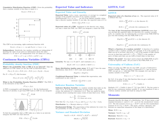 Probability Cheatsheet, Page 2
