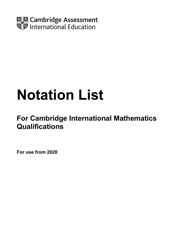 Document preview: Mathematical Notation Cheat Sheet