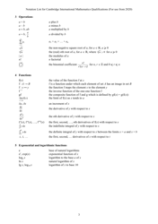 Mathematical Notation Cheat Sheet, Page 3