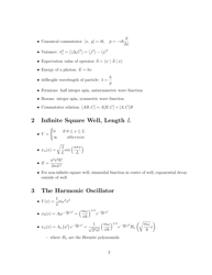 Quantum Mechanics Cheat Sheet, Page 2