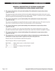 Document preview: Grade 4 Mathematics Reference Sheet