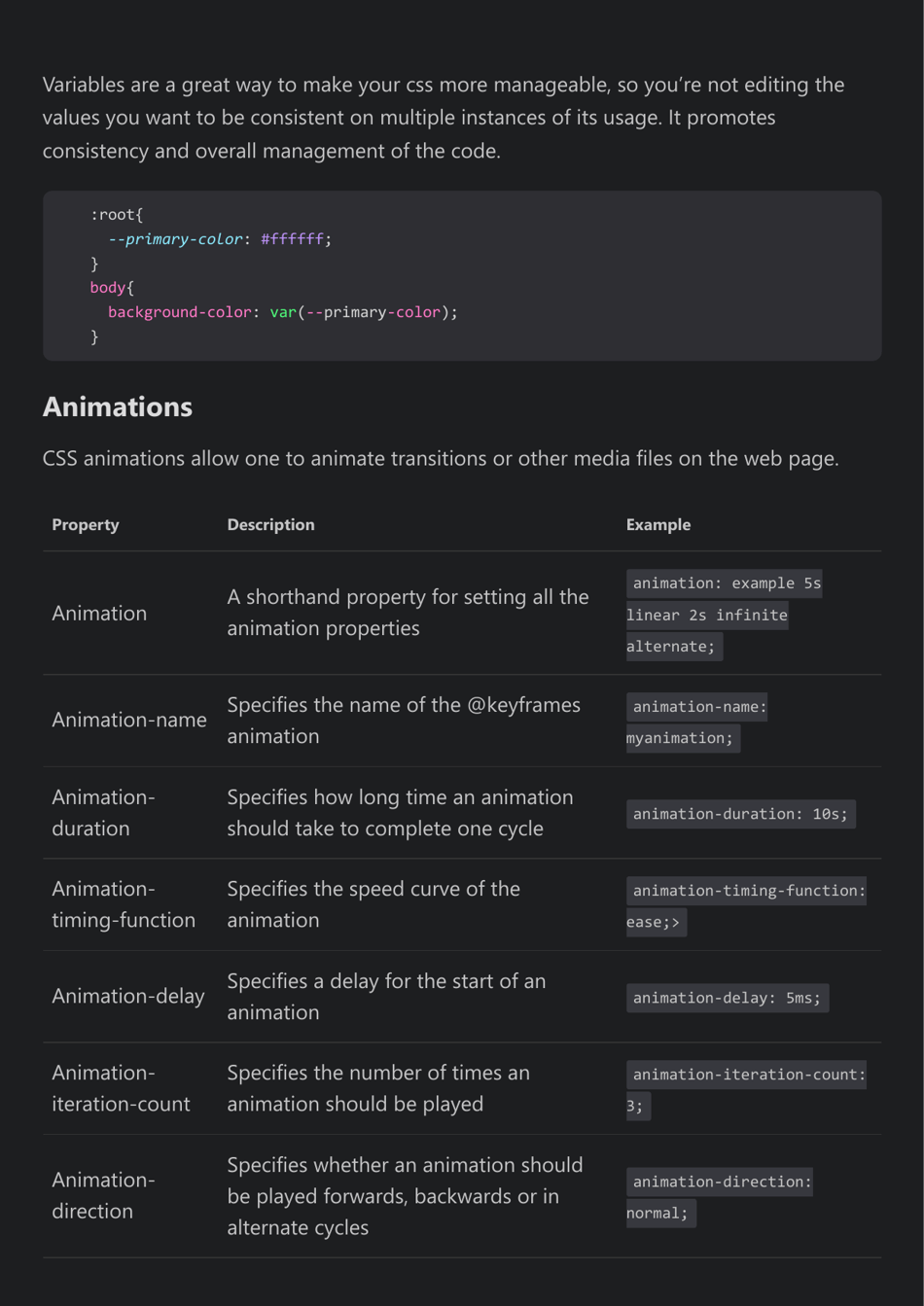Css Cheat Sheet - Dark Theme, Page 8