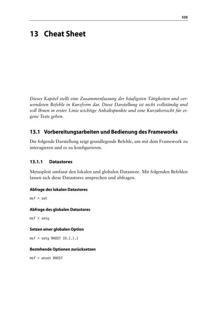 Metasploit Framework Cheat Sheet - German (PDF)