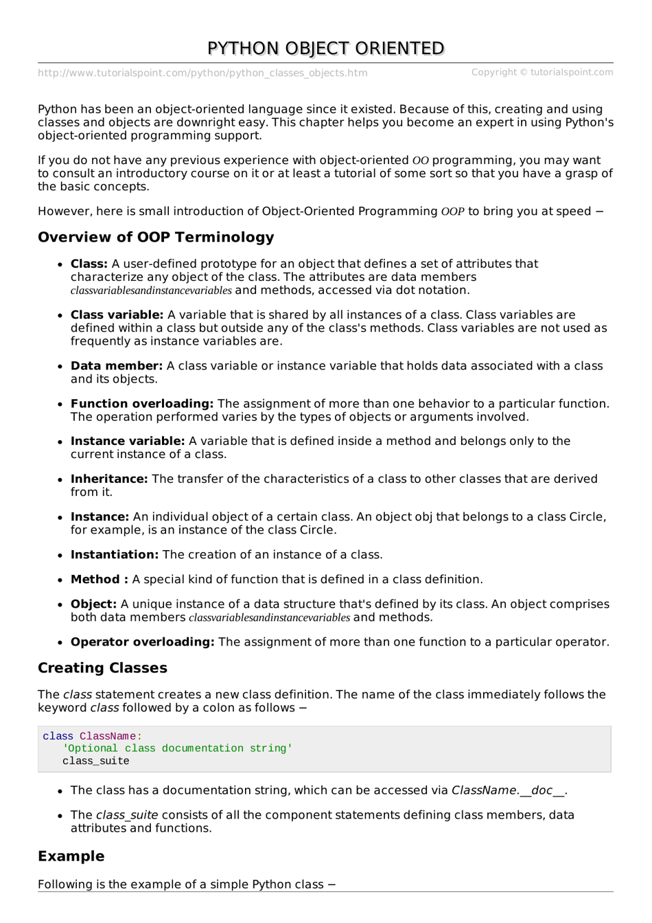 Python Oop Cheat Sheet - Document preview