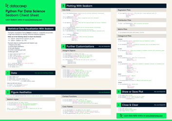 Document preview: Python Cheat Sheet - Seaborn
