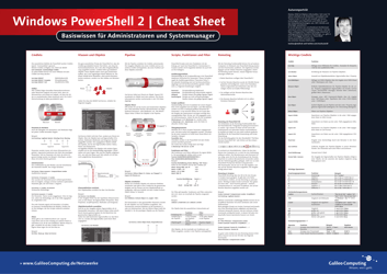 Document preview: Windows Powershell Cheat Sheet (German)