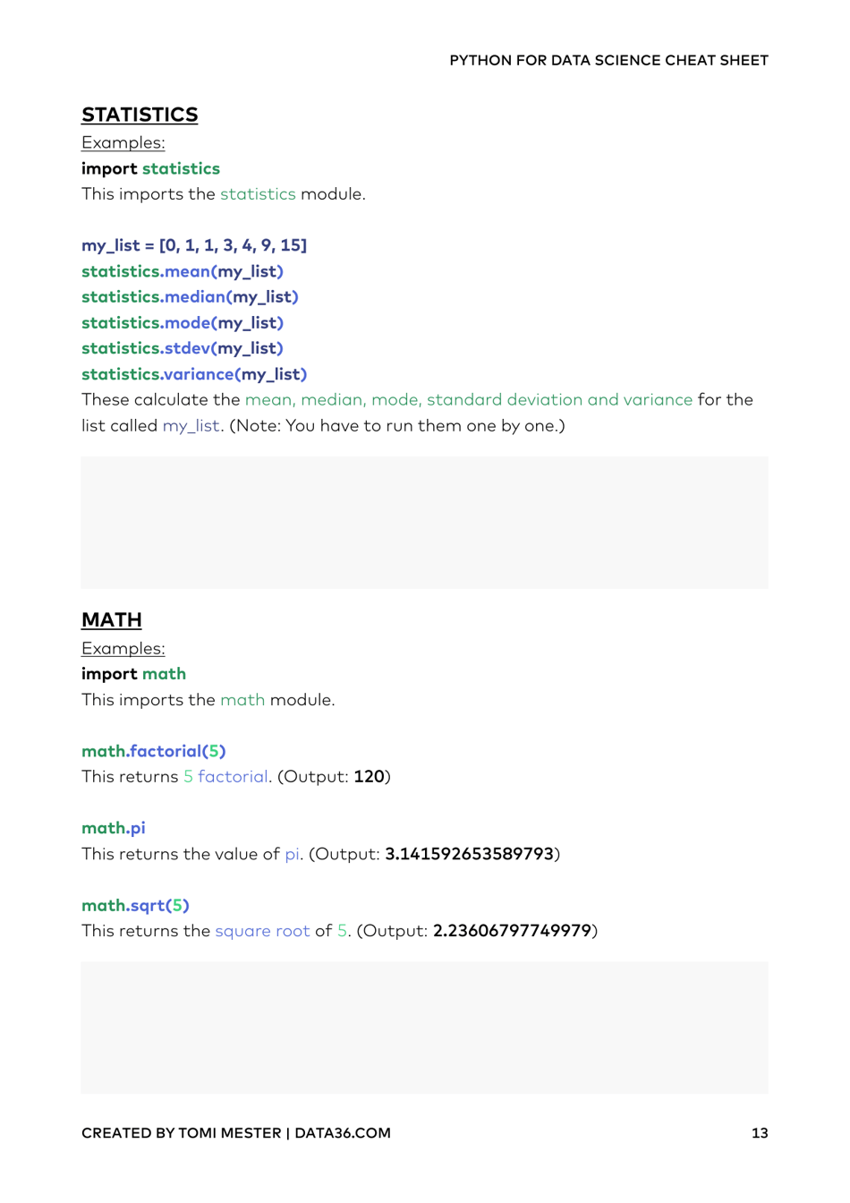 Python for Data Science Cheat Sheet Download Printable PDF | Templateroller