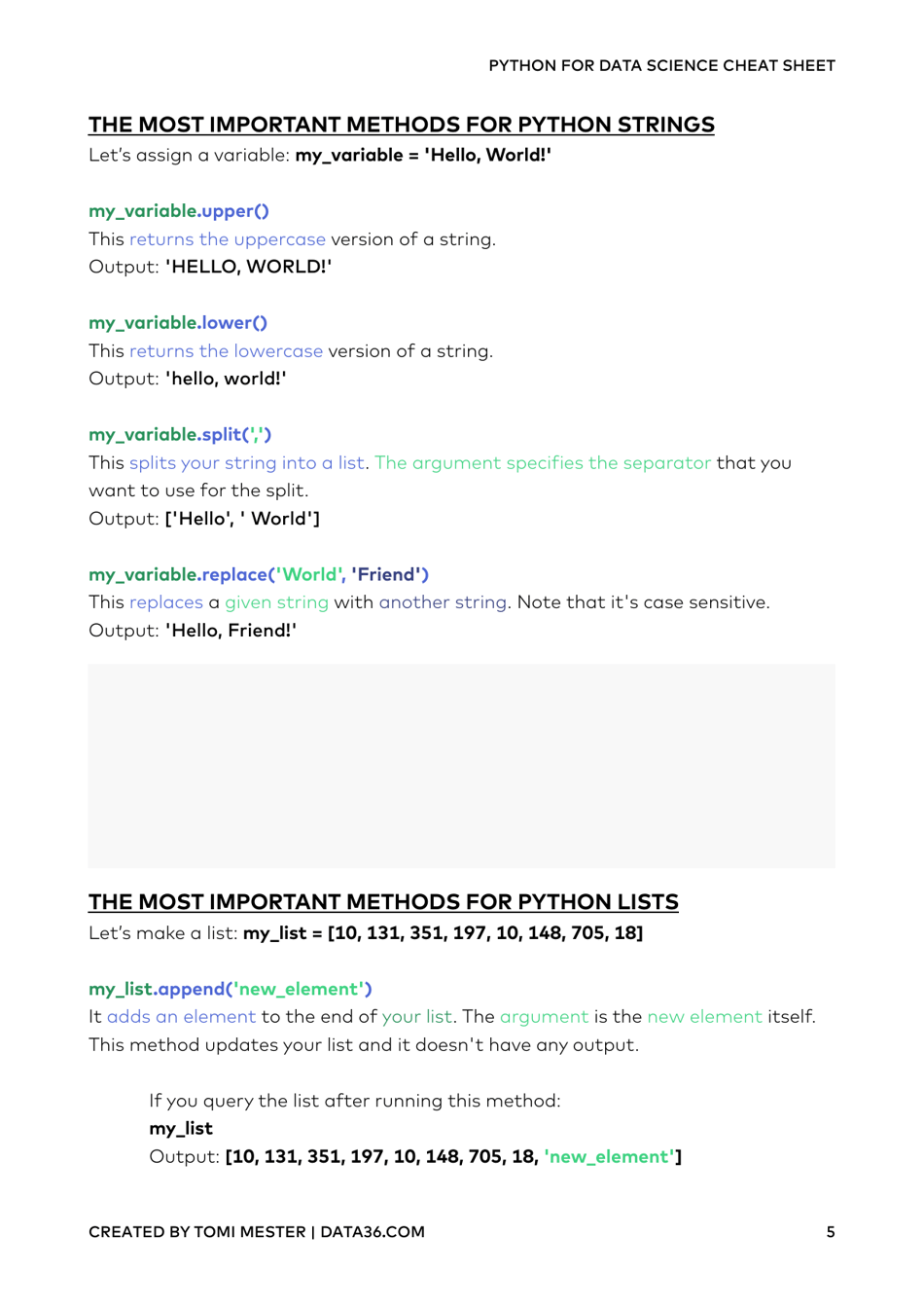 Python for Data Science Cheat Sheet Download Printable PDF | Templateroller