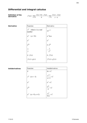 Formulas for Mathematics 3 Cheat Sheet, Page 3