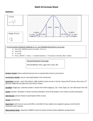 Document preview: Math Iii Formula Sheet